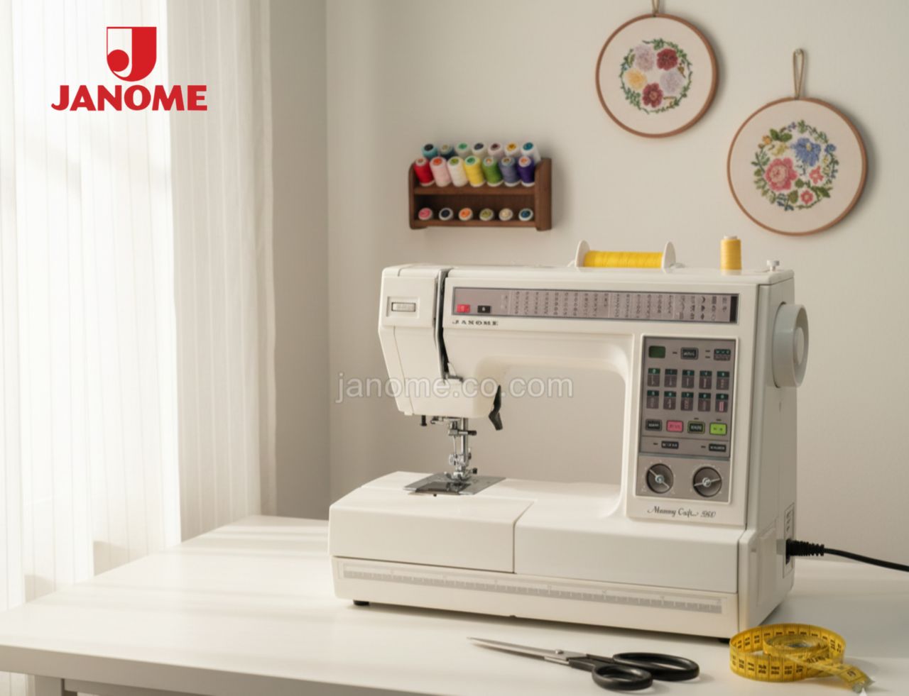 چرخ خیاطی و گلدوزی ژانومه استوک ژاپن مدل 5500